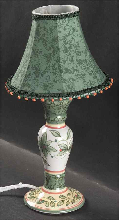 French Quarter (Stoneware) Candle Lamp & Shade by Pfaltzgraff-1