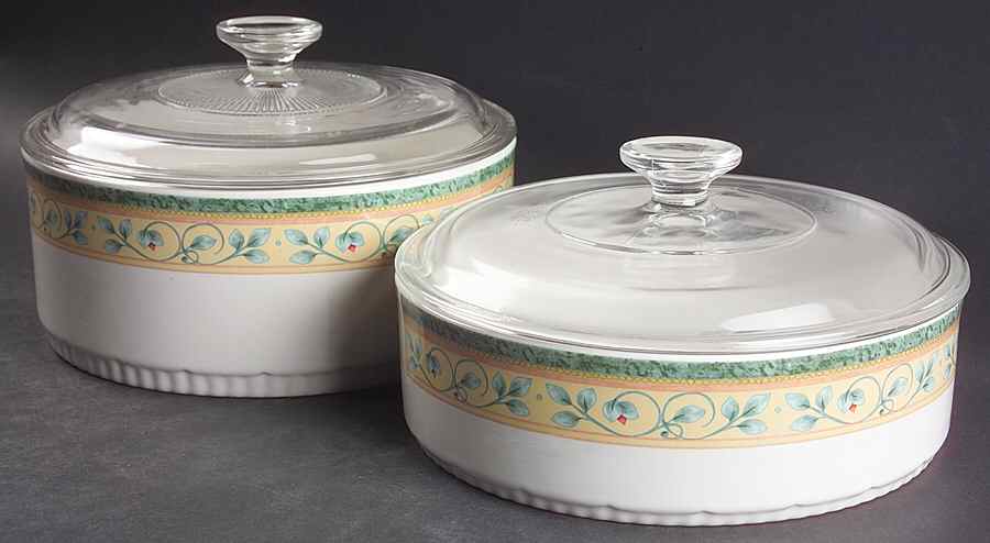 French Quarter (Stoneware) 4-Piece Bakeware Set (2 Bakers with Lids) by Pfaltzgraff-1