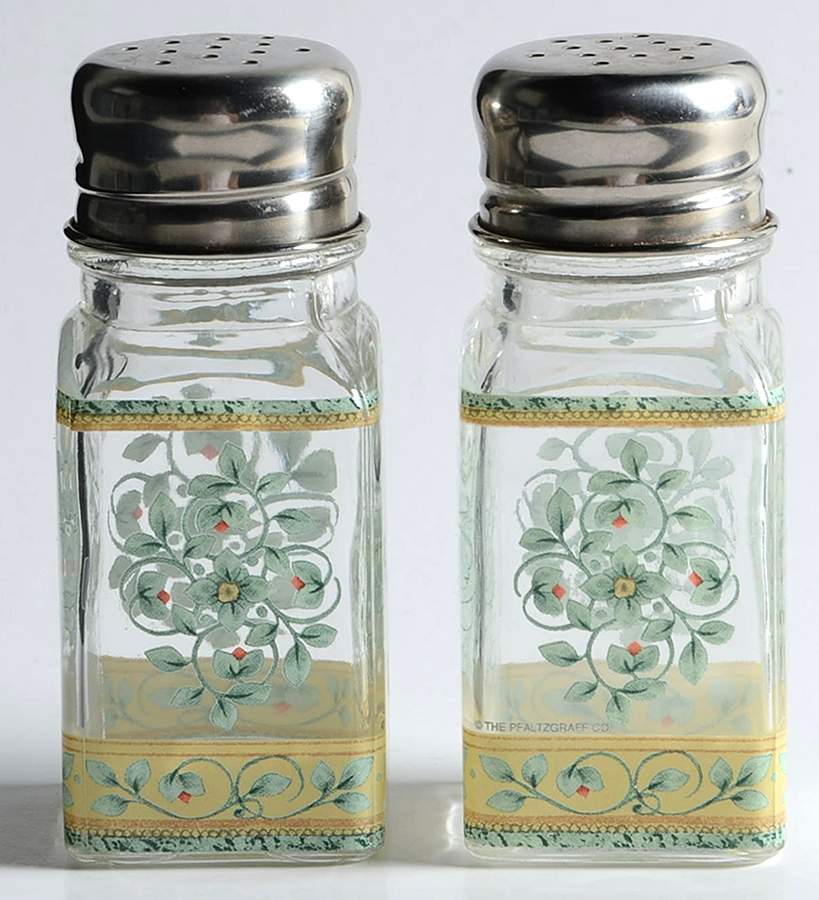 French Quarter (Stoneware) Glassware Salt and Pepper Set by Pfaltzgraff-1