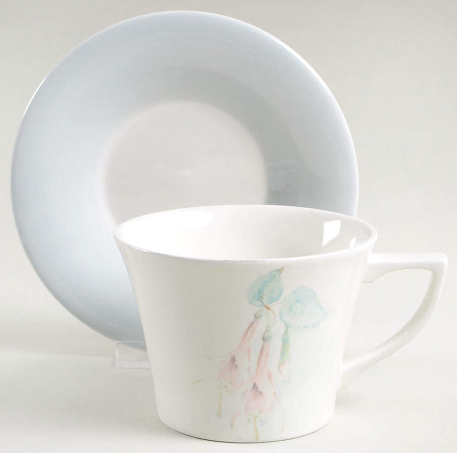 Seasons Flowers Flat Cup & Saucer Set by Portmeirion-1