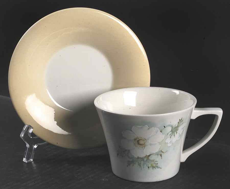 Seasons Flowers Flat Cup & Saucer Set by Portmeirion-1