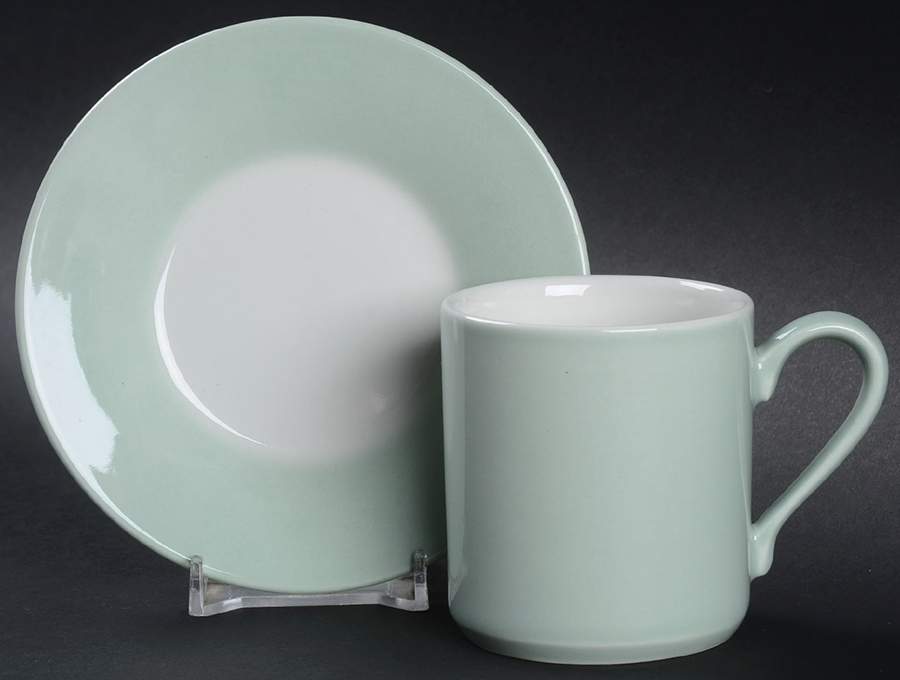 Seasons Colors Green Flat Demitasse Cup & Saucer Set by Portmeirion-1