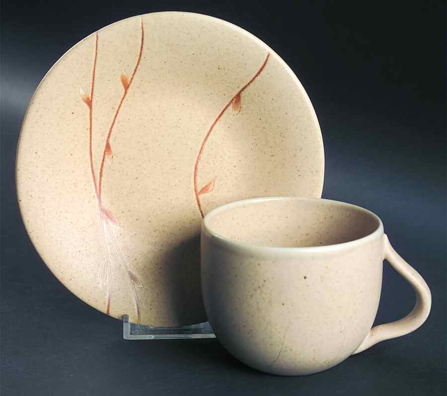 Willow Flat Cup & Saucer Set by Pottery Barn China-1