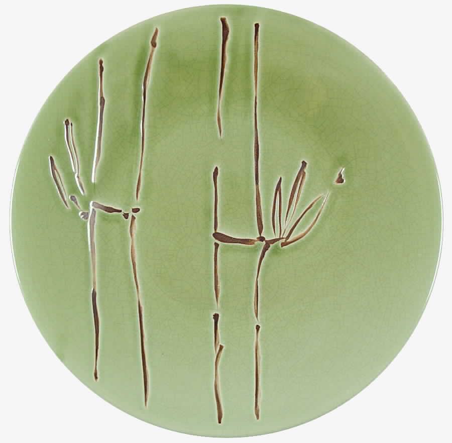 Bamboo Dinner Plate by Pottery Barn China-1