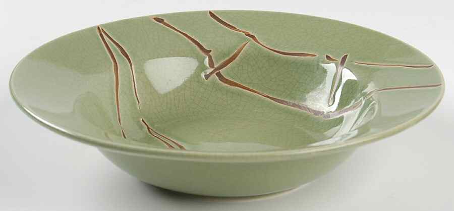 Bamboo Rim Soup Bowl by Pottery Barn China-1