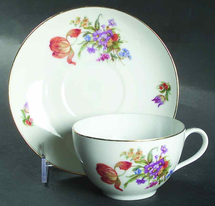 PUN50 Flat Cup & Saucer Set by Porcelain Union-1