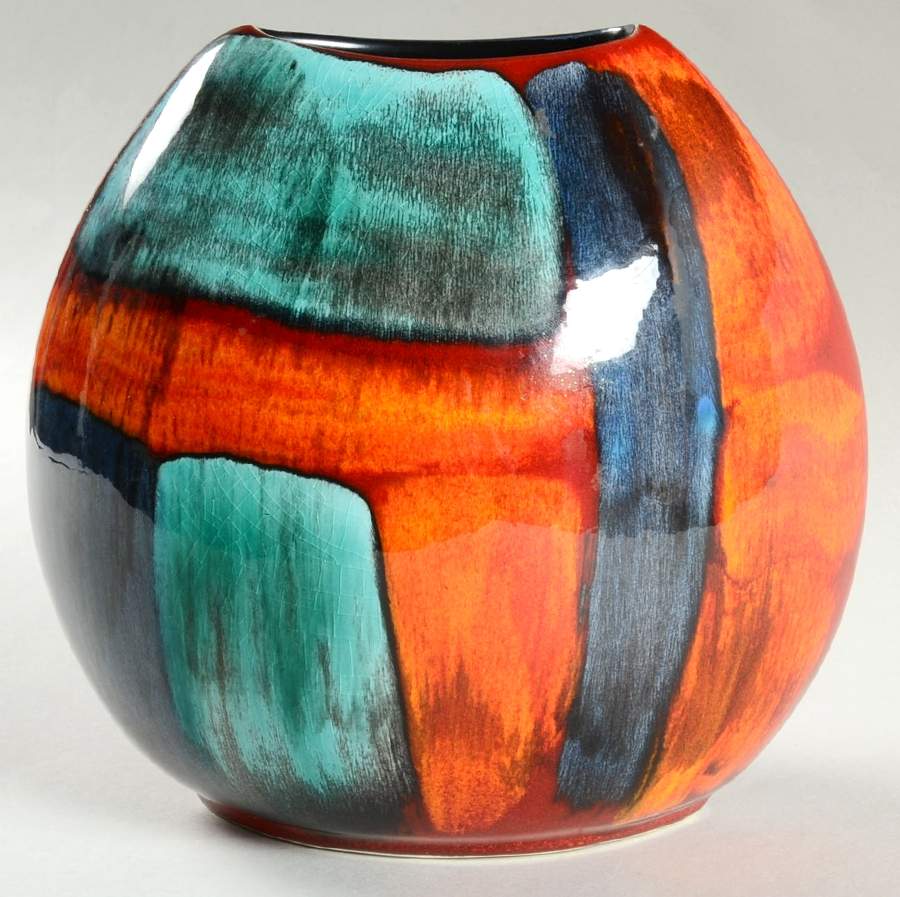 Gemstones 7" Vase by Poole Pottery-1