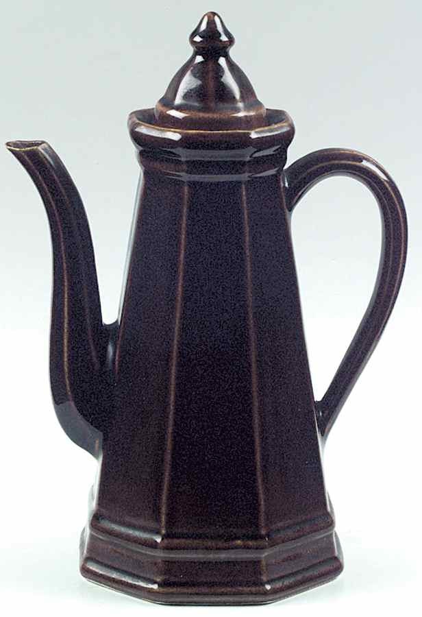 Heritage Brown Coffee Pot & Lid by Pfaltzgraff-1