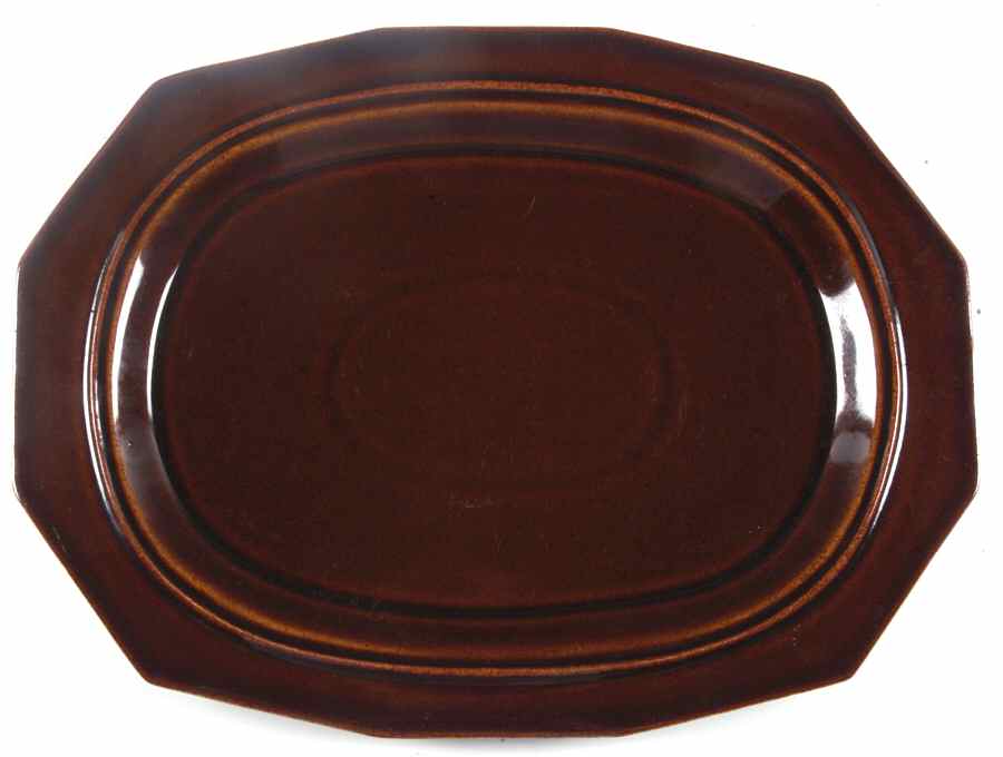Heritage Brown 15" Oval Serving Platter by Pfaltzgraff-1