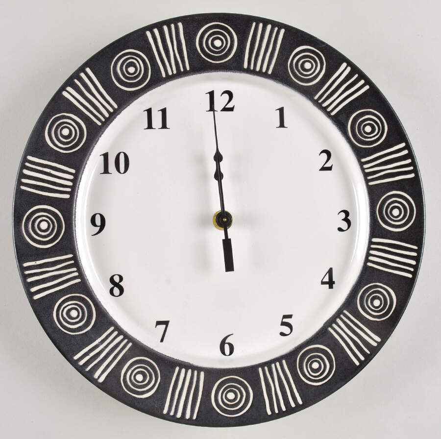 Bongo (Black) 1-2" depth  Clock Plate HC by Pottery Barn China-1