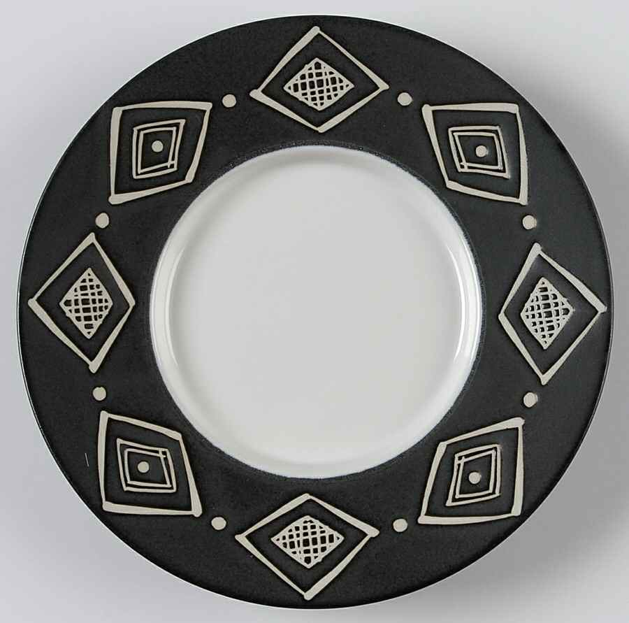 Bongo (Black) Saucer by Pottery Barn China-1