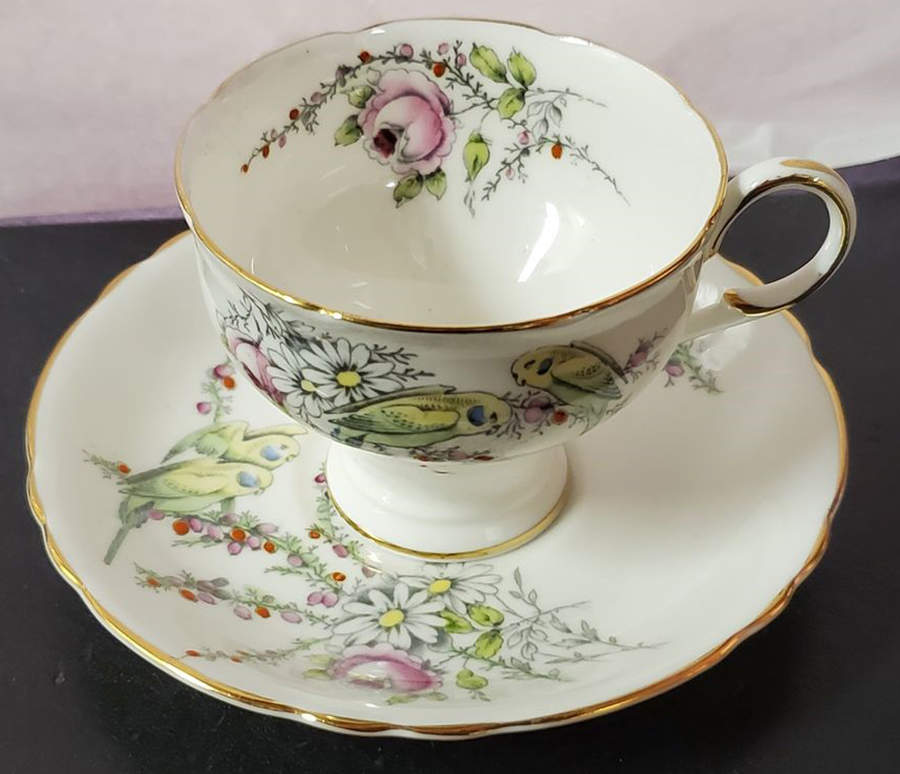 Princess Margaret Rose White Footed Cup & Saucer Set by Paragon-1