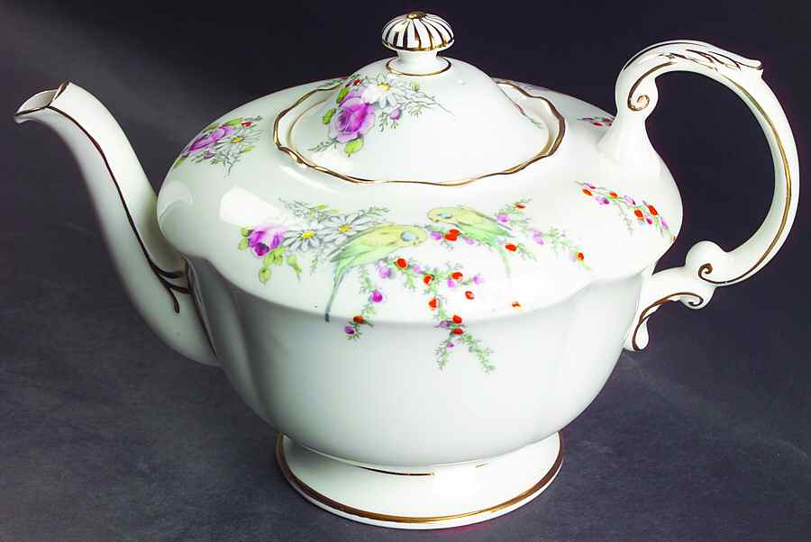 Princess Margaret Rose White Teapot & Lid by Paragon-1