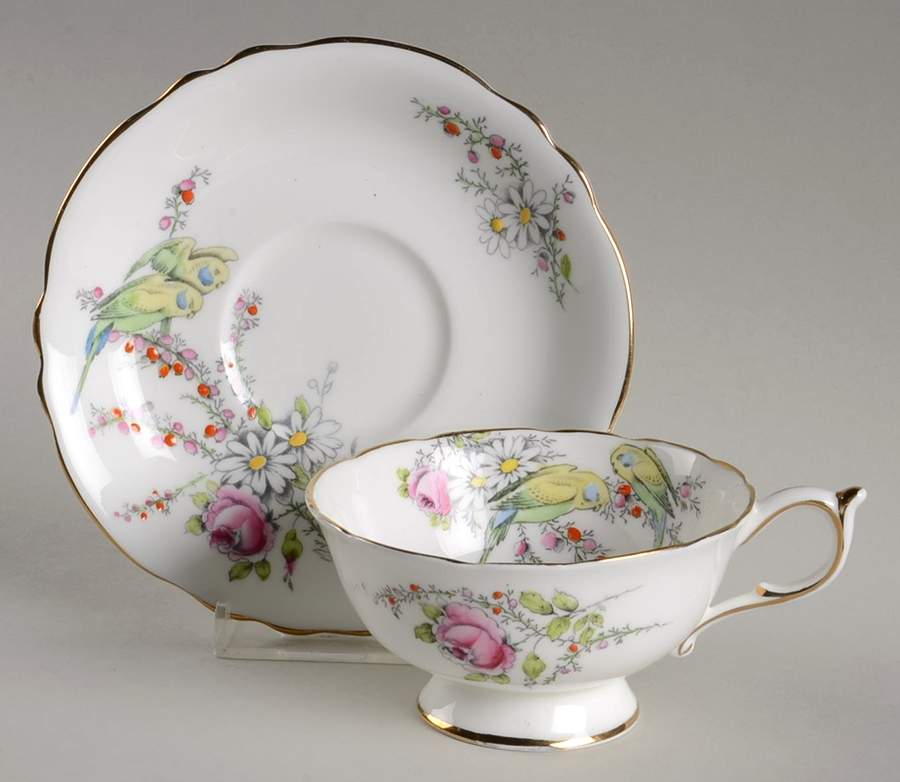 Princess Margaret Rose White Footed Cup & Saucer Set by Paragon-1