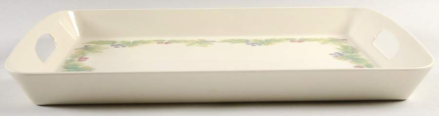 Jamberry 18" Rectangular Handled Serving Melamine Tray by Pfaltzgraff-1
