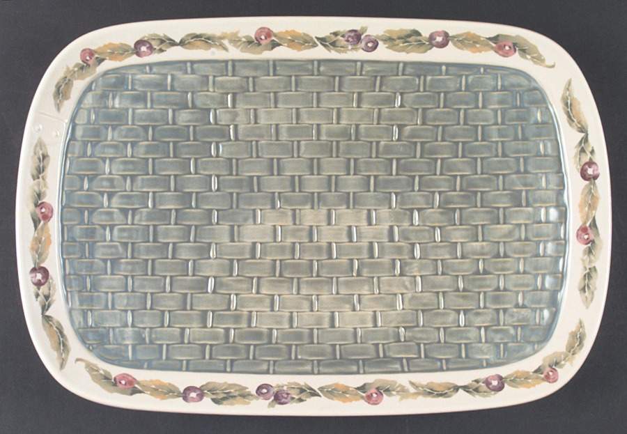 Jamberry 16" Sculptured Rectangular Platter by Pfaltzgraff-1