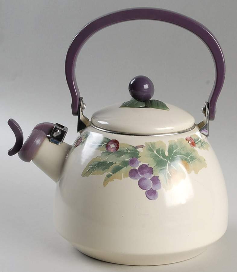 Jamberry Metal Whistler Kettle & Lid by Pfaltzgraff-1