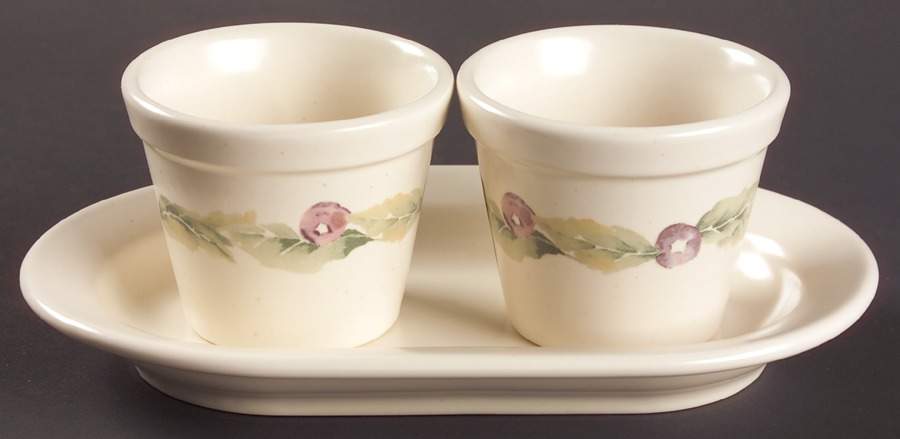 Jamberry Herb Pots with Tray (2 Pots and 1 Tray) by Pfaltzgraff-1
