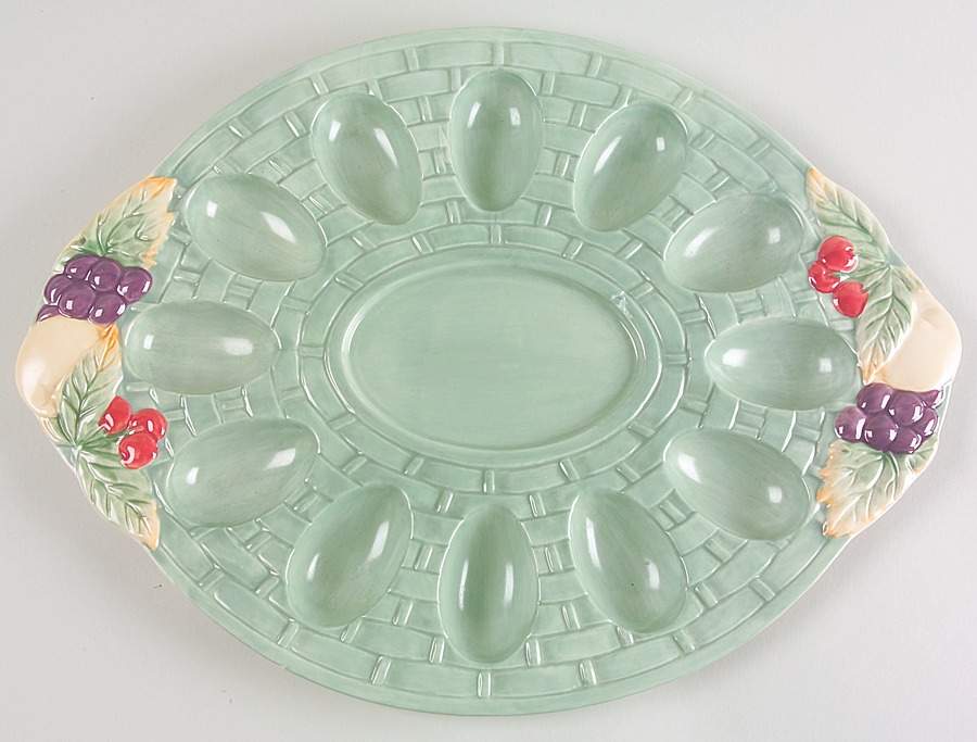 Jamberry Sculpted Deviled Egg Plate by Pfaltzgraff-1