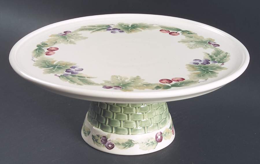 Jamberry 10" Diameter Pedestal Cake Stand by Pfaltzgraff-1