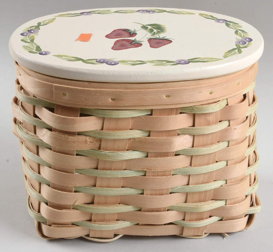 Jamberry Lattice Basket and Lid by Pfaltzgraff-1
