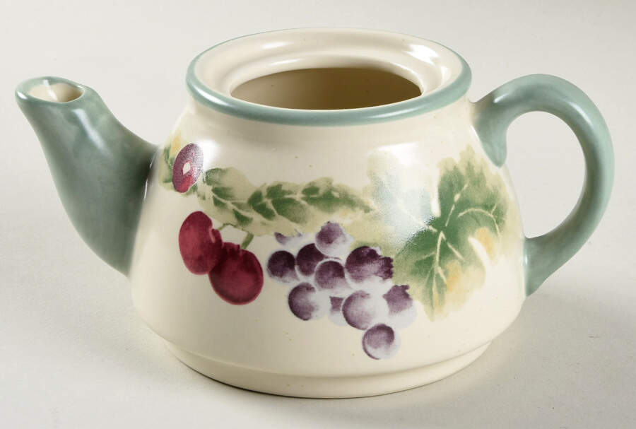 Jamberry Individual Teapot with Cup Teapot No Lid by Pfaltzgraff-1
