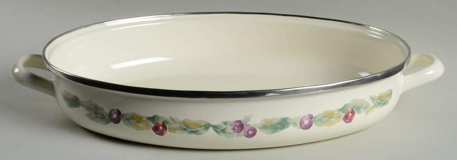 Jamberry 13" Metal Oval Roaster by Pfaltzgraff-1