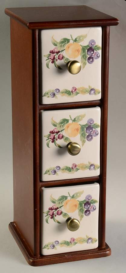 Jamberry Tall 3 Drawer Wood Organizer by Pfaltzgraff-1