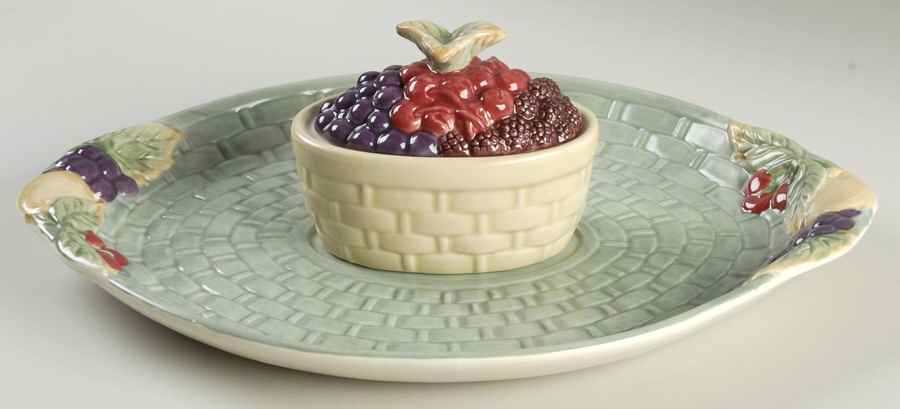 Jamberry (3 Piece) Embossed Cracker & Dip Set by Pfaltzgraff-1