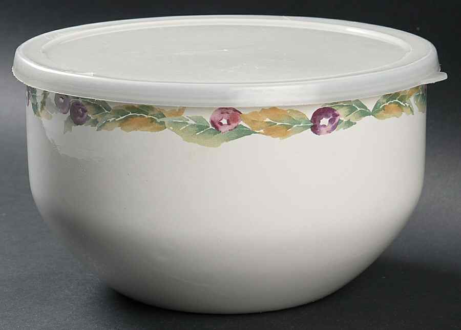 Jamberry 7" Metal Bowl & Plastic Lid by Pfaltzgraff-1