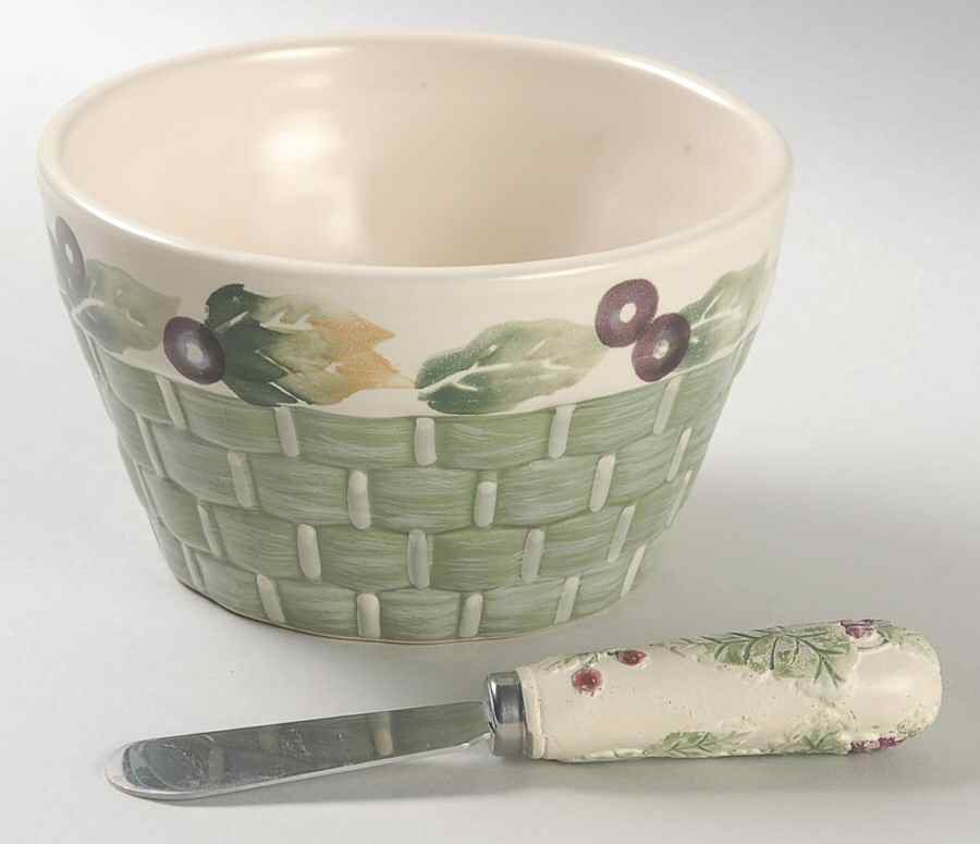 Jamberry Dip Bowl & Spreader Set by Pfaltzgraff-1