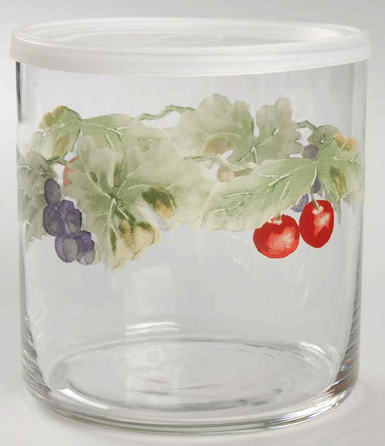 Jamberry Medium Glassware Storage Jar & Lid by Pfaltzgraff-1