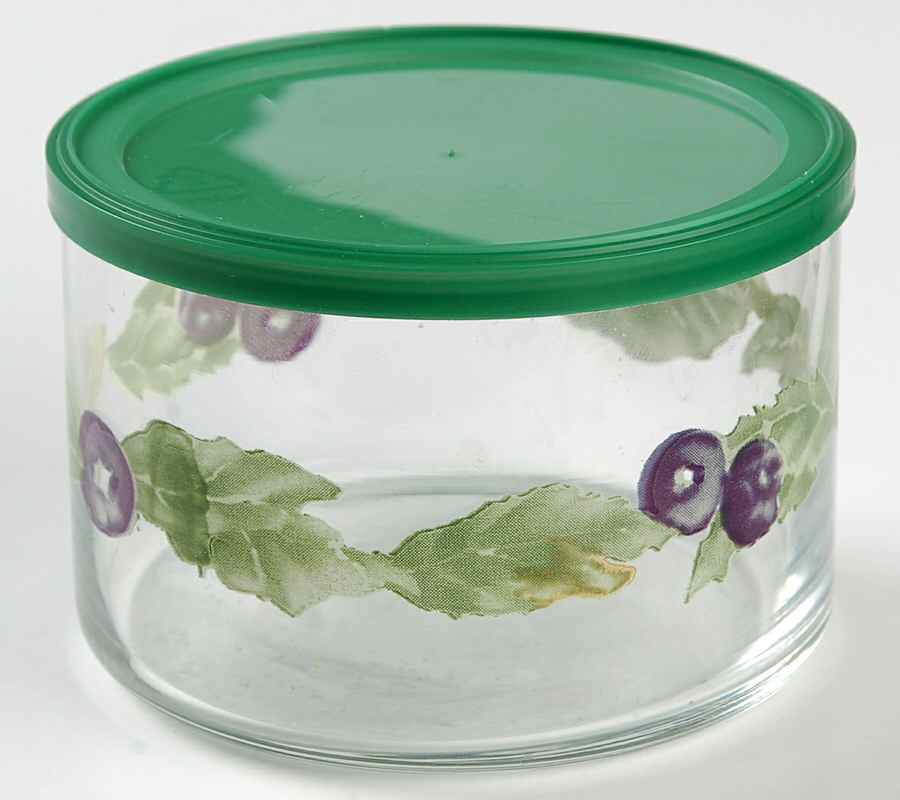 Jamberry Small Glassware Storage Jar & Lid by Pfaltzgraff-1