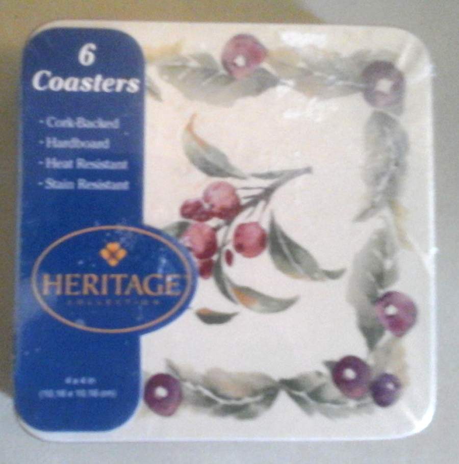 Jamberry Cork Back Square Coaster by Pfaltzgraff-1
