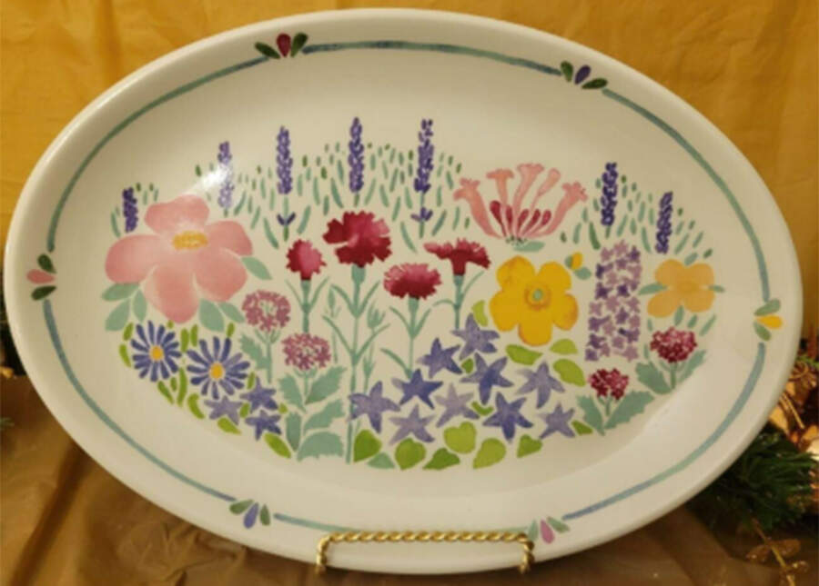 Hidcote 12" Oval Serving Platter by Portmeirion-1