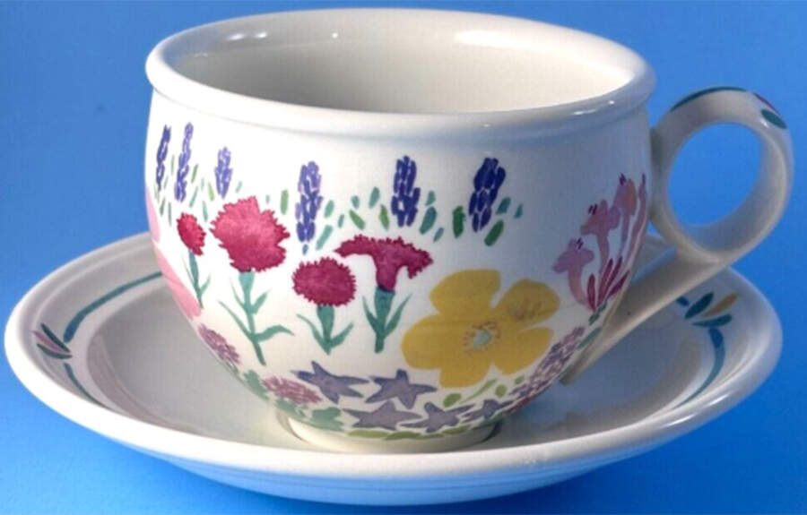 Hidcote Flat Cup & Saucer Set by Portmeirion-1