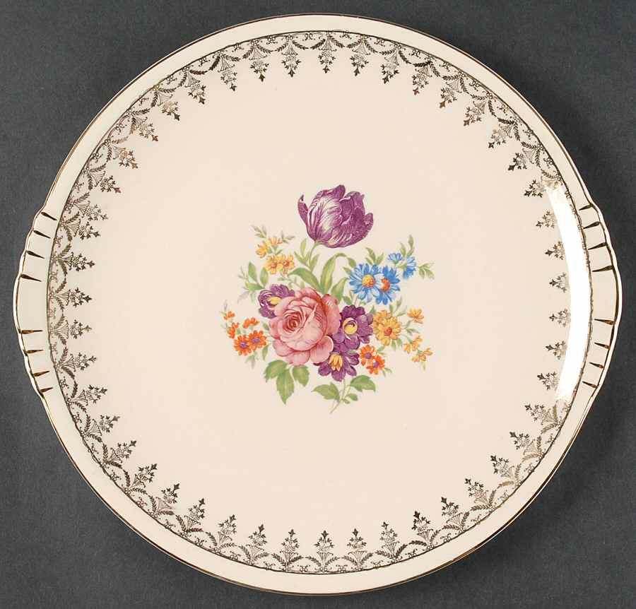 PCP132 Handled Cake Plate by Paden City-1