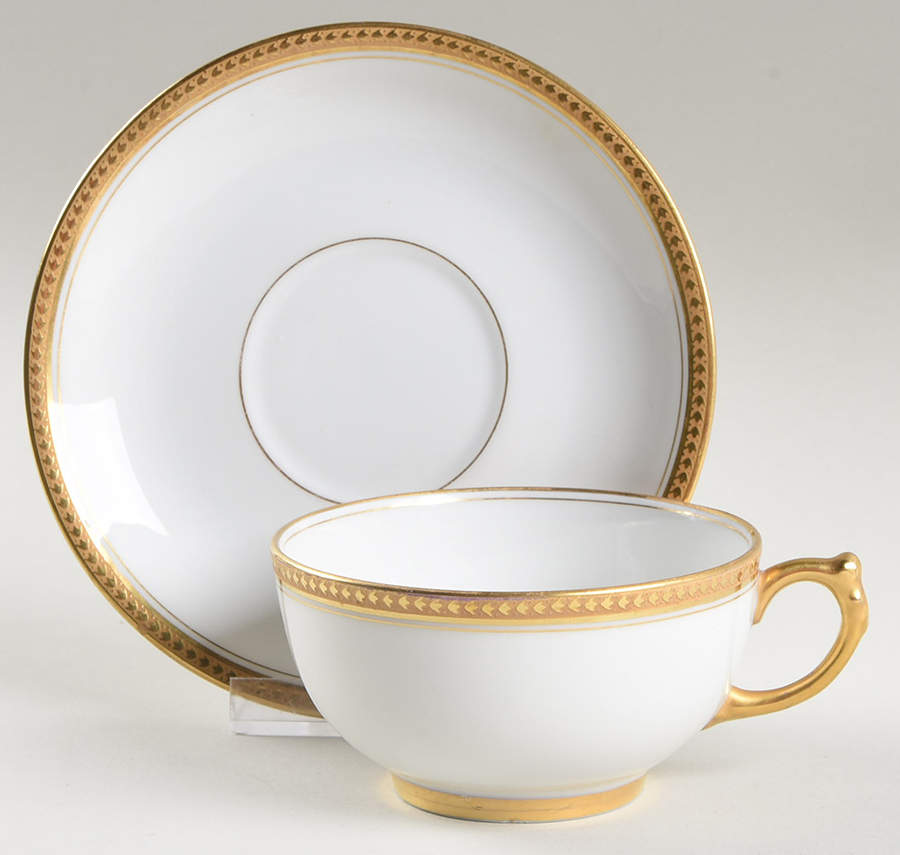 POY258 Flat Cup & Saucer Set by Jean Pouyat-1