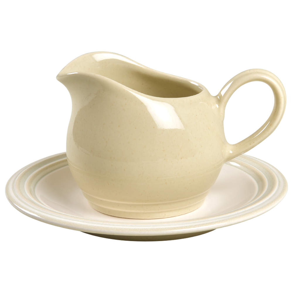 Cappuccino Round Gravy Boat & Underplate by Pfaltzgraff-1