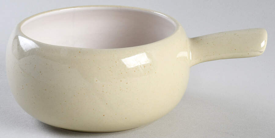 Cappuccino One Stick Handled Soup/Snack Bowl (use with SNTR11) by Pfaltzgraff-1