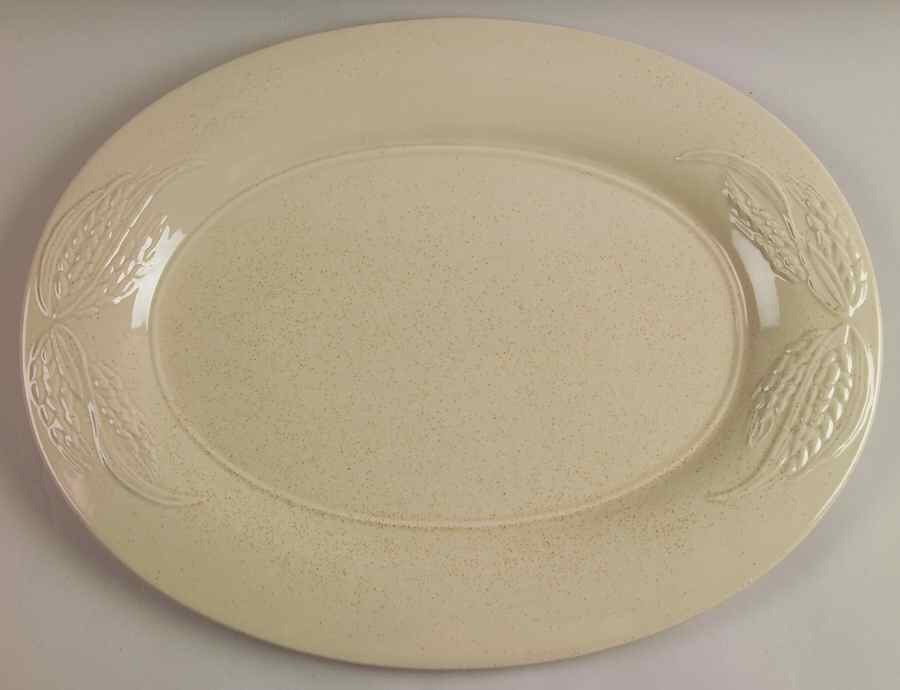Cappuccino 18" Oval Serving Platter by Pfaltzgraff-1