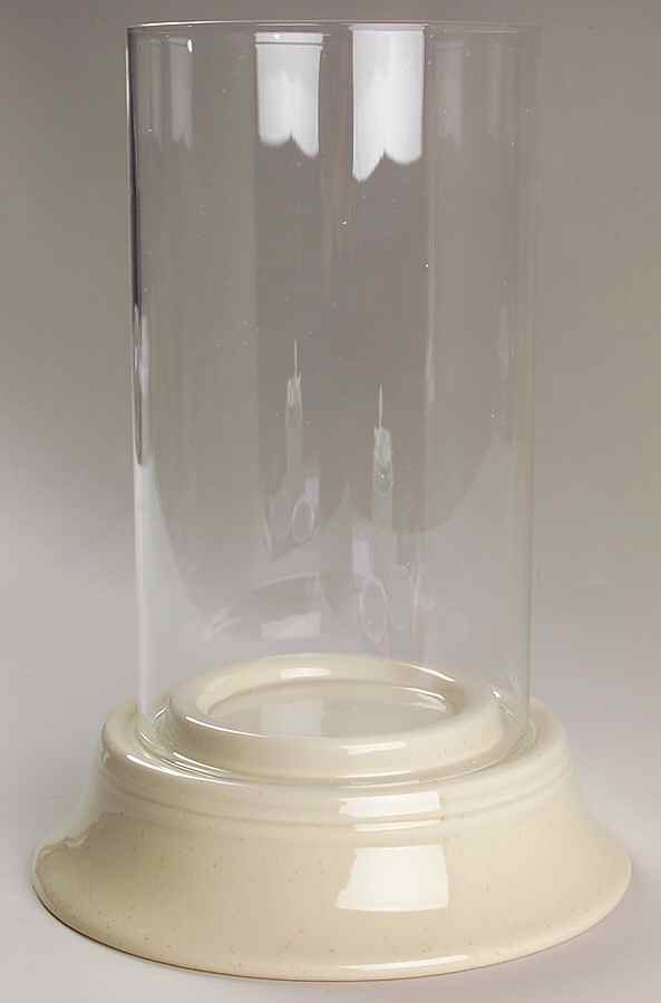Cappuccino Hurricane Lamp/Centerpiece & Globe by Pfaltzgraff-1