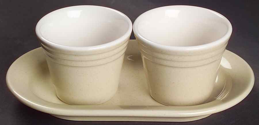 Cappuccino Herb Pots with Tray (2 Pots and 1 Tray) by Pfaltzgraff-1