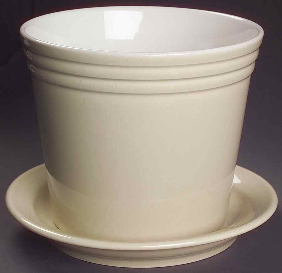 Cappuccino 6" Flower Pot & Underplate by Pfaltzgraff-1
