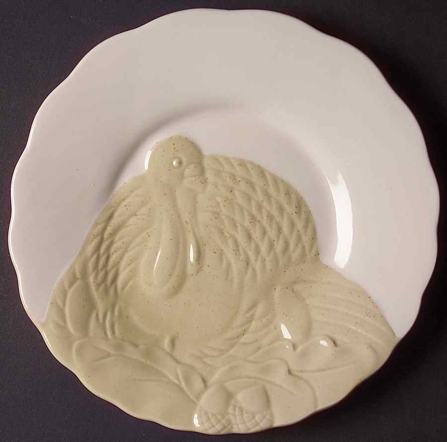 Cappuccino Turkey Embossed Buffet Plate by Pfaltzgraff-1