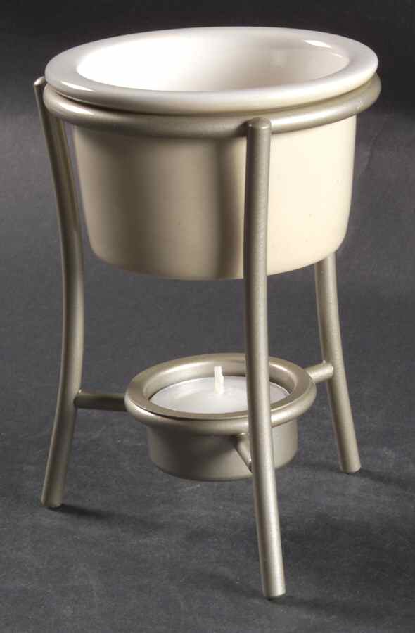 Cappuccino Butter Warmer with Metal Stand by Pfaltzgraff-1