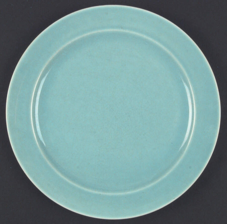 Caliente Turquoise (Elite Shape) Dinner Plate by Paden City-1