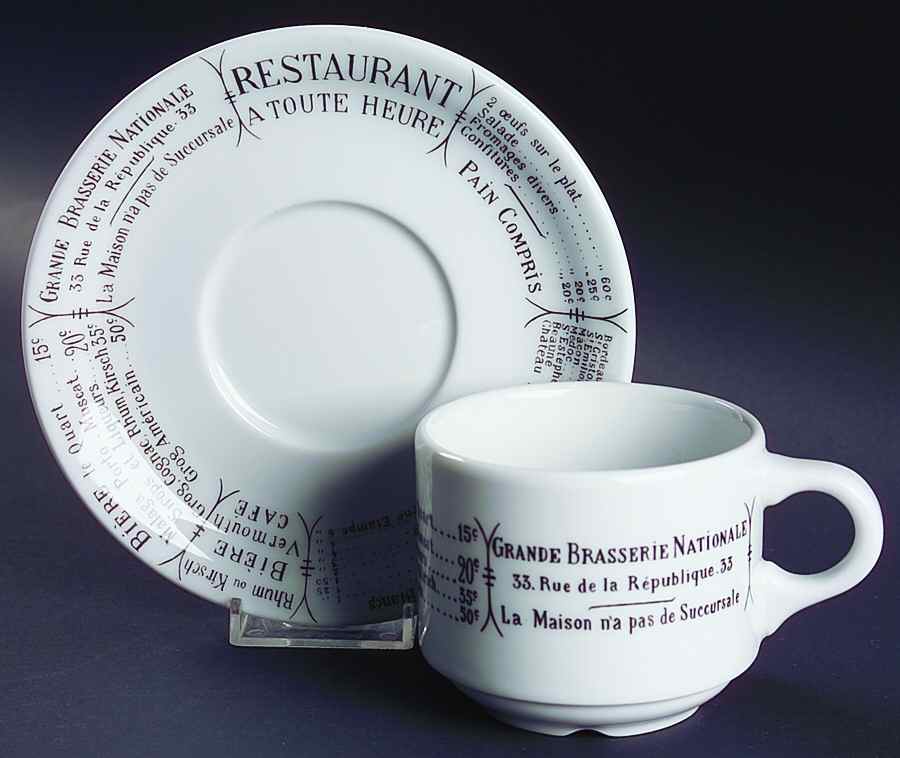 Brasserie Breakfast Cup & Saucer Set by Pillivuyt-1