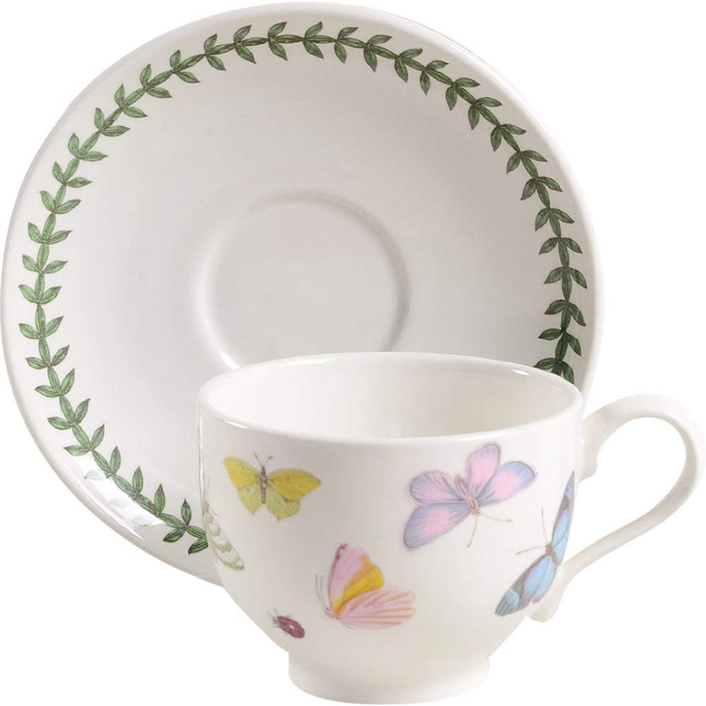 Botanic Garden Butterflies Traditional Footed Cup & Saucer Set by Portmeirion-1