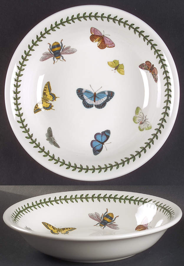 Botanic Garden Butterflies 8" Individual Pasta Bowl by Portmeirion-1